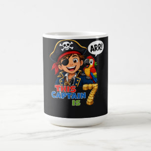 7th Birthday Pirate Captain Boy Party Treasure Coffee Mug