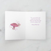 7th Birthday, Pretty Mushroom Fairy Card | Zazzle