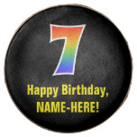 [ Thumbnail: 7th Birthday - Rainbow Spectrum Pattern Number 7 ]