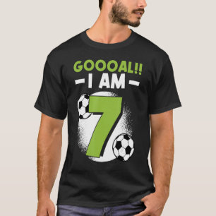 7th Birthday Soccer Themed Birthday Party 7 Years T-Shirt