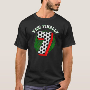 7th Birthday Soccer Themed Birthday Party 7 Years T-Shirt