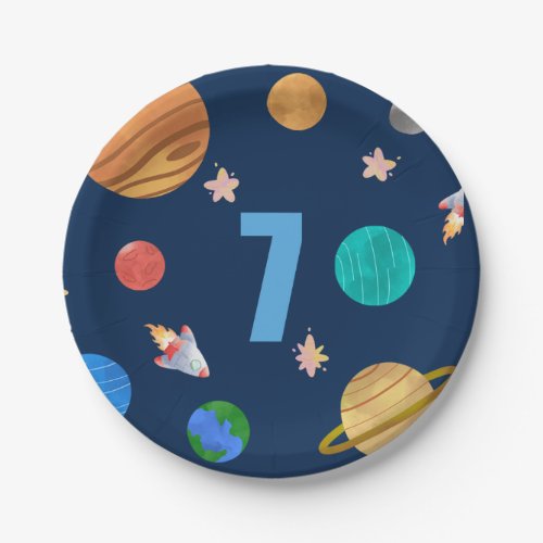 7th Birthday Solar System Planets Paper Plates