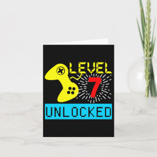 7th Birthday T Shirt Boys Video Game Gamer Boys Co Card