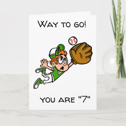 7th BIRTHDAY TO YOUR BASEBALLL PLAYER Card