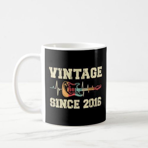 7th Birthday Vintage Guitar  Retro 2016 Guitarist  Coffee Mug