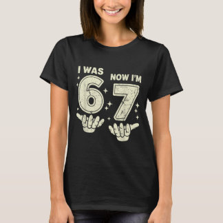 7th birthday was 6 7 six seven 6 7 meme kids boys T-Shirt