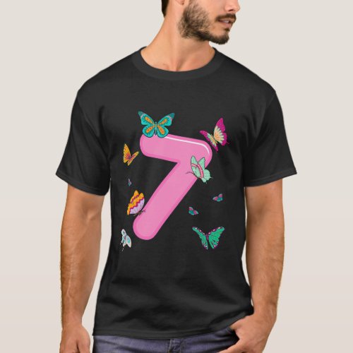 7Th Butterflies 7 Butterfly T_Shirt