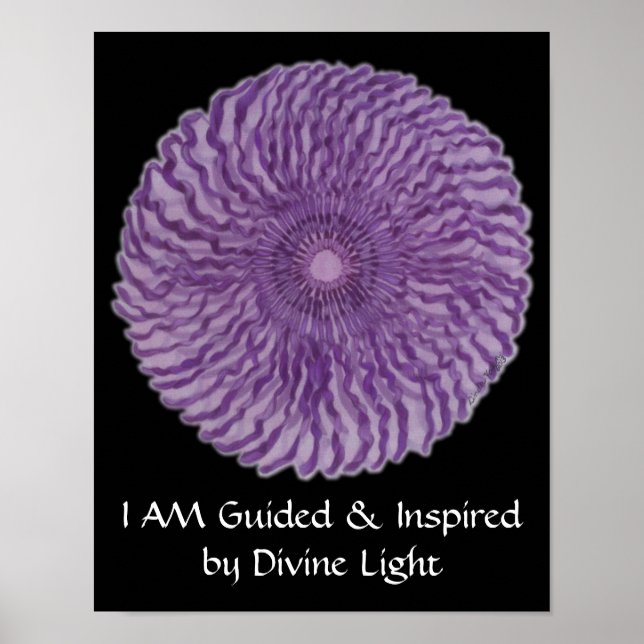 7th Chakra Art #2 - Divine Connection Poster (Front)