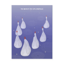 7th Day of Christmas (7 Swans a-Swimming) Postcard