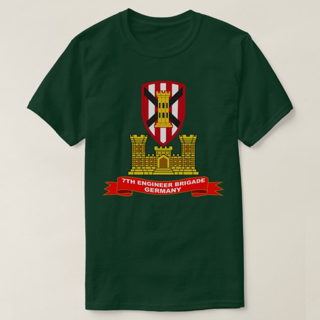 7th Engineer Brigade 1969 Germany ENG Br Ribbon X T-Shirt (Design Front)
