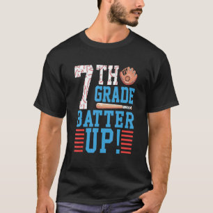 7th Grade Back To School 7th Grade Batter Up Baseb T-Shirt