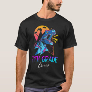 7th Grade Crew Cute Dinosaur First Day Of School B T-Shirt