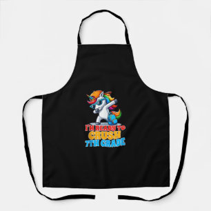 7th Grade Dabbing Unicorn I'm Ready To Crush Seven Apron
