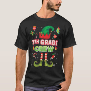 7th Grade Elf Crew Christmas Santa Helper Seventh T-Shirt