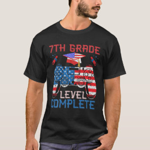 7Th Grade Level Complete Class Of 2022 American Fl T-Shirt