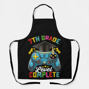7th Grade Level Complete Graduation Gaming Gamer Apron