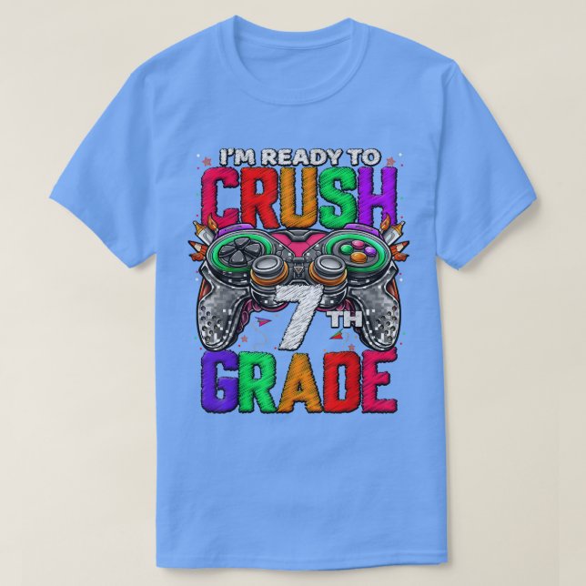 7th Grade Level Unlocked Game On 7th Grade Back To T-Shirt (Design Front)