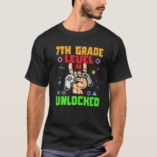 7Th Grade Level Unlocked Gamer Back To School 2021 T-Shirt