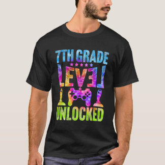 7Th Grade Level Unlocked Gamer First Day Of School T-Shirt