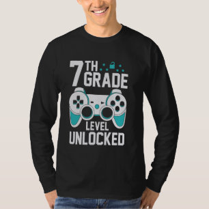 7th Grade Level Unlocked Gamer First Day Of School T-Shirt