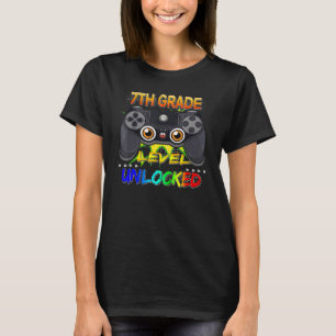 7th Grade Level Unlocked Gamer First Day Of School T-Shirt