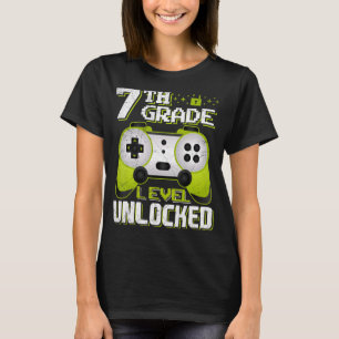 7th Grade Level Unlocked Video Game Back To School T-Shirt