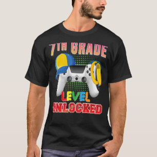 7th Grade Level Unlocked Video Game Gamer Back To T-Shirt