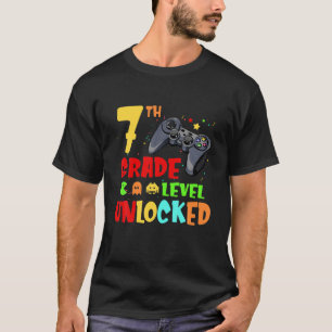 7Th Grade Level Unlocked Video Games Back To Schoo T-Shirt