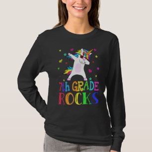 7th Grade Rocks Unicorn Dab Back to School Teacher T-Shirt