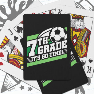 7th Grade Soccer Football First Day Back To School Poker Cards
