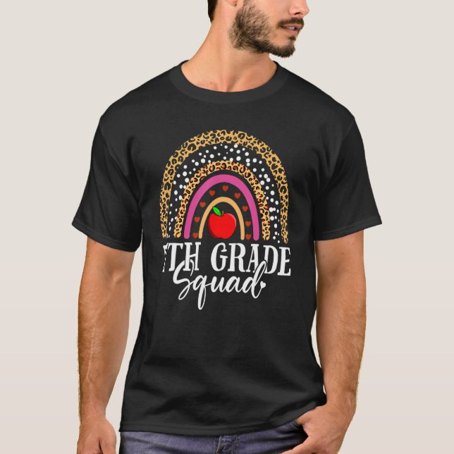 7th Grade Squad Teacher Student 100th Day Of Schoo T-Shirt (Front)