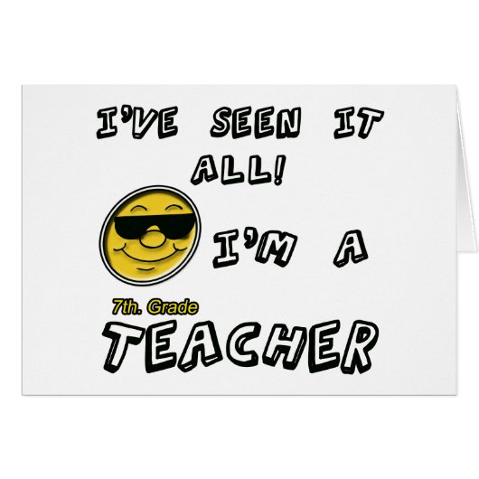 7th. Grade Teacher Cards (Front Horizontal)
