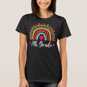 7th Grade Teacher Funny Rainbow Lover Back To Scho T-Shirt