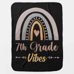 7th Grade Vibes Seventh Grade Back to School Baby Blanket
