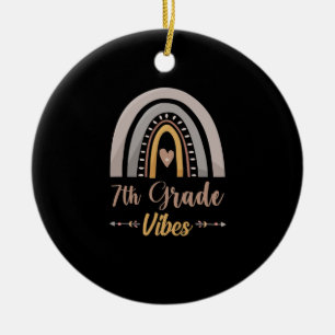 7th Grade Vibes Seventh Grade Back to School Ceramic Ornament