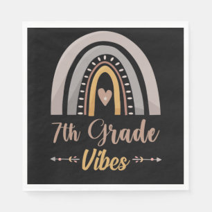 7th Grade Vibes Seventh Grade Back to School Napkins