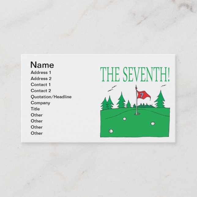 7th Hole Business Card (Front)