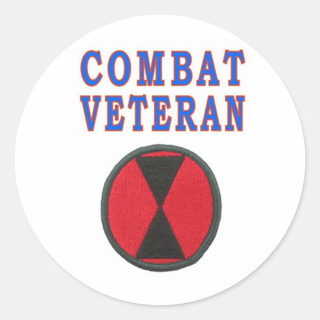 7th iINFANTRY DIVISION Classic Round Sticker (Front)