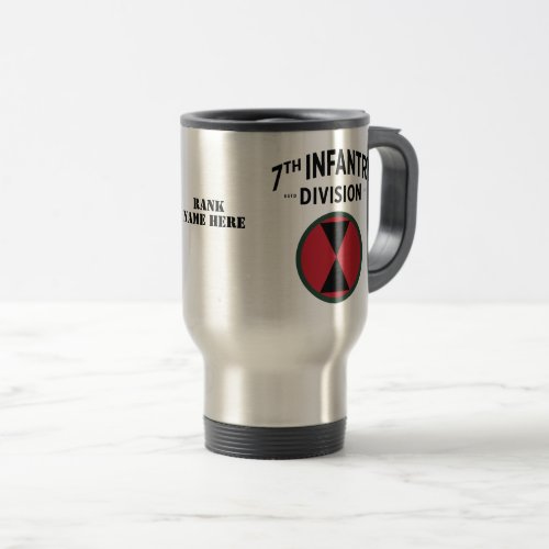 7th Infantry Division Badge Travel Mug