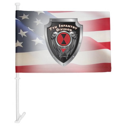 7th Infantry Division “Bayonet Division” Car Flag