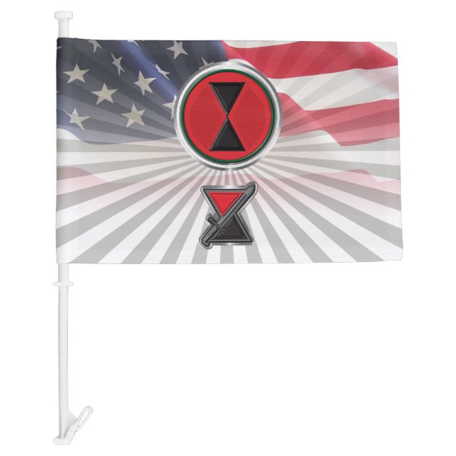 7th Infantry Division “Bayonet Division” Car Flag (Front)