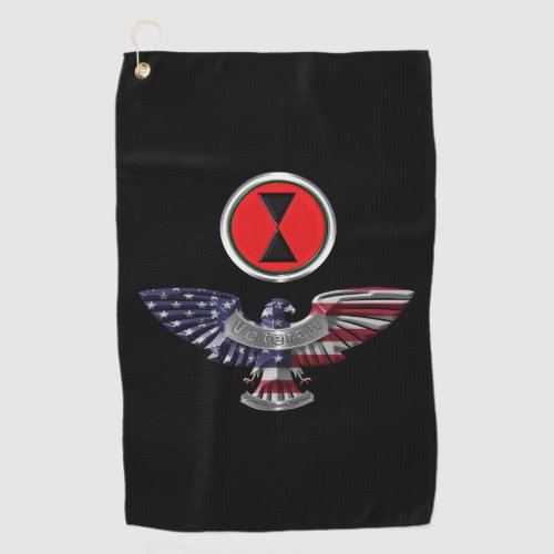 7th Infantry Division Bayonet Division Eagle Golf Towel