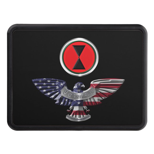 7th Infantry Division “Bayonet Division” Eagle Hit Hitch Cover (Front)