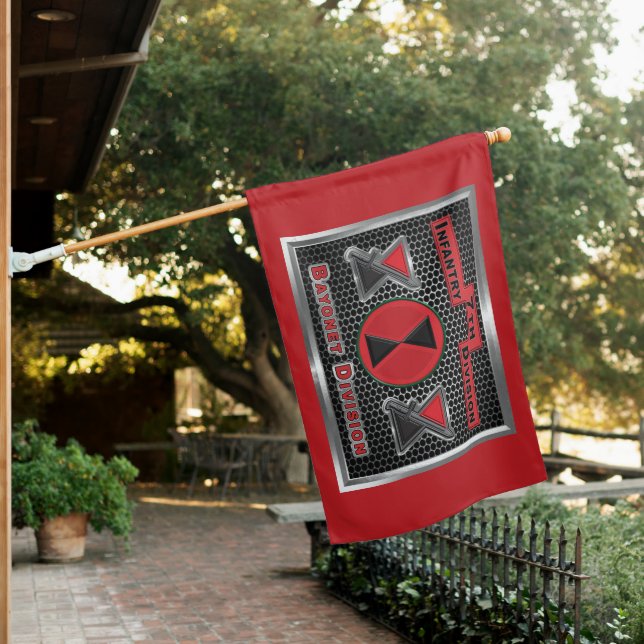 7th Infantry Division “Bayonet Division” Framed House Flag (In SItu)