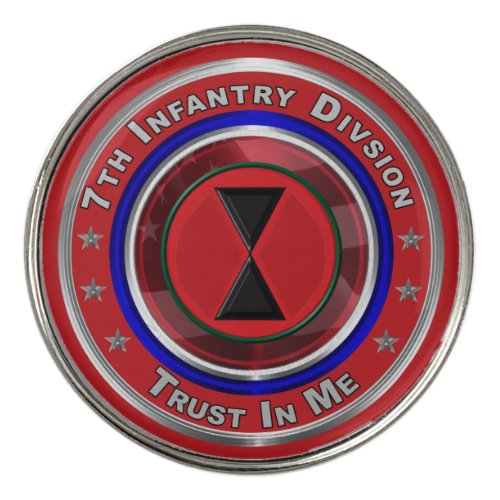 7th Infantry Division Bayonet Division Golf Ball Marker