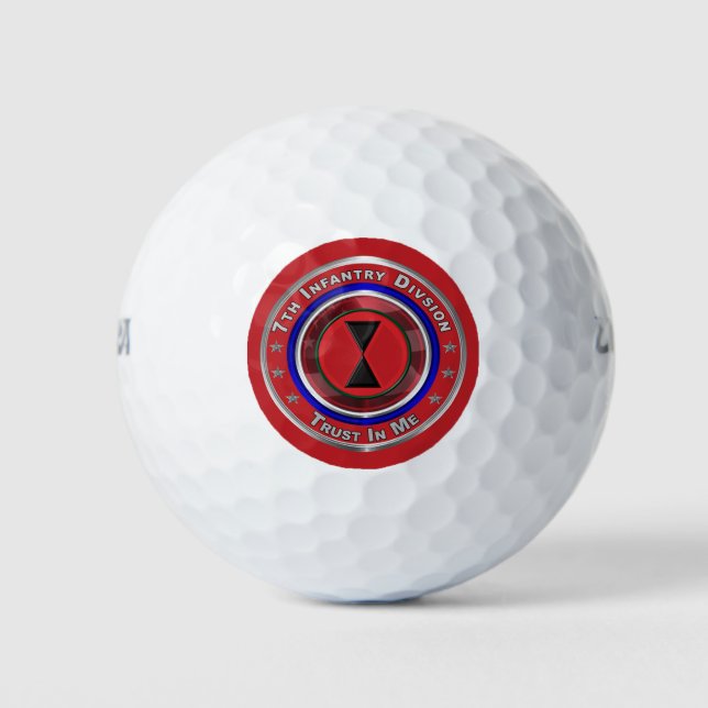 7th Infantry Division “Bayonet Division” Golf Balls (Front)