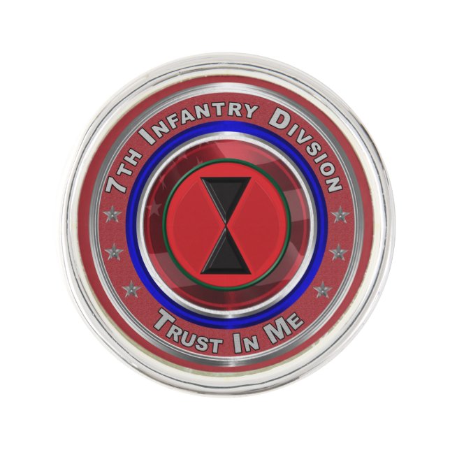 7th Infantry Division Bayonet Division Lapel Pin (Front)