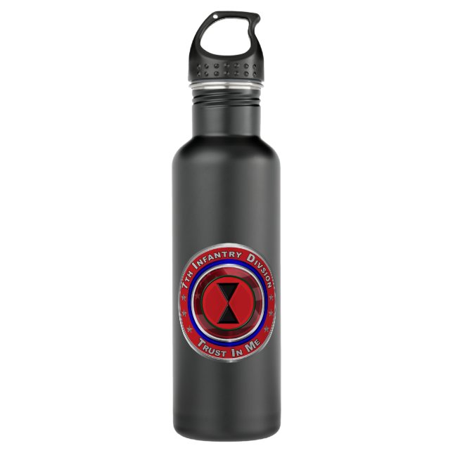 7th Infantry Division “Bayonet Division” Stainless Steel Water Bottle (Front)