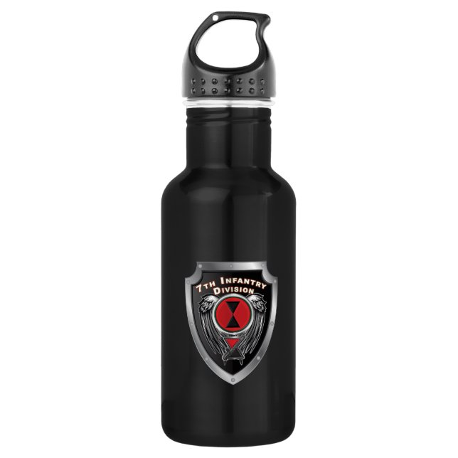 7th Infantry Division “Bayonet Division” Stainless Steel Water Bottle (Front)