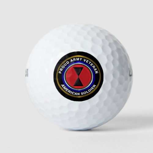 7th Infantry Division Bayonet Division Veteran Golf Balls